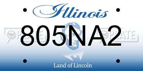 805NA2 Illinois License Plate