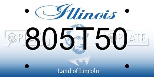 805T50 Illinois License Plate