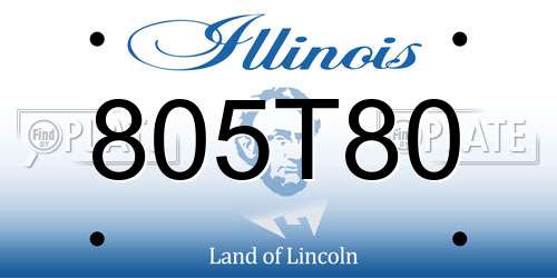 805T80 Illinois License Plate