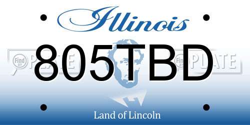 805TBD Illinois License Plate