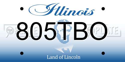 805TBO Illinois License Plate