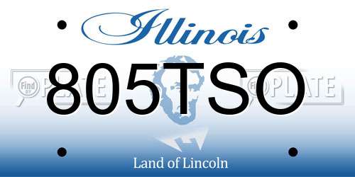 805TSO Illinois License Plate