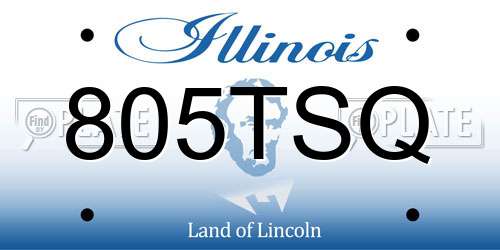 805TSQ Illinois License Plate