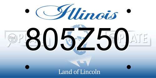 805Z50 Illinois License Plate