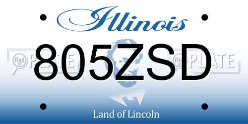 805ZSD Illinois License Plate