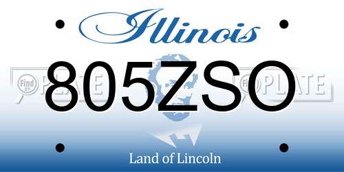 805ZSO Illinois License Plate