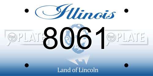 8061 Illinois License Plate