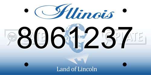 8061237 Illinois License Plate