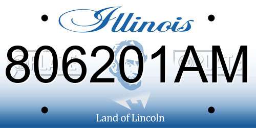 806201AM Illinois License Plate