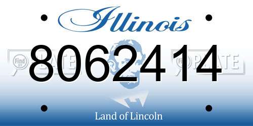 8062414 Illinois License Plate