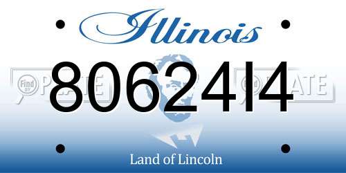 80624I4 Illinois License Plate