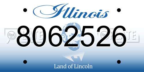 8062526 Illinois License Plate