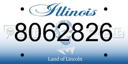 8062826 Illinois License Plate
