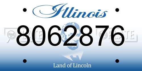 8062876 Illinois License Plate