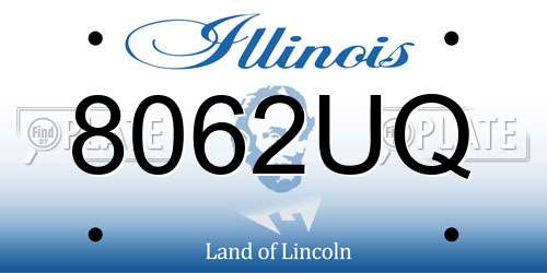 8062UQ Illinois License Plate
