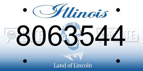 8063544 Illinois License Plate