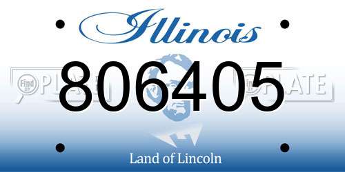 806405 Illinois License Plate
