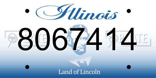 8067414 Illinois License Plate