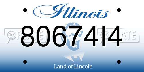 80674I4 Illinois License Plate