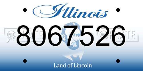 8067526 Illinois License Plate