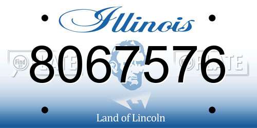 8067576 Illinois License Plate