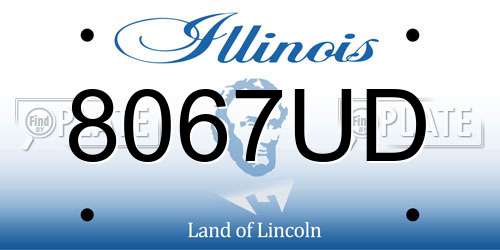 8067UD Illinois License Plate