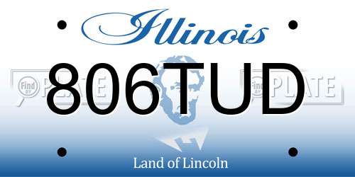 806TUD Illinois License Plate