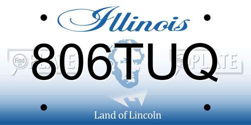 806TUQ Illinois License Plate