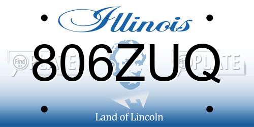 806ZUQ Illinois License Plate