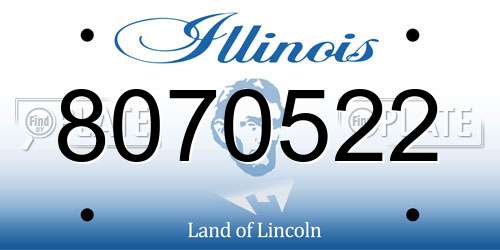 8070522 Illinois License Plate