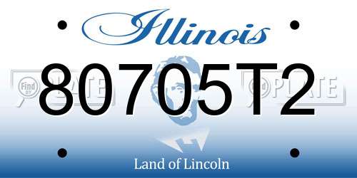 80705T2 Illinois License Plate