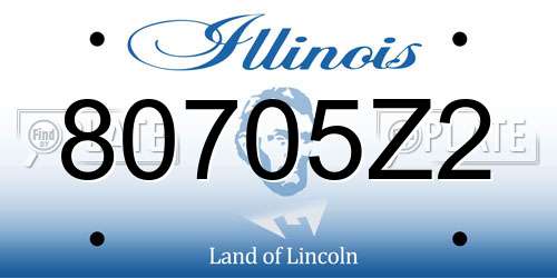 80705Z2 Illinois License Plate