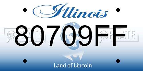 80709FF Illinois License Plate
