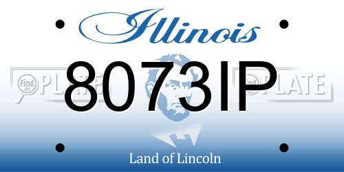 8073IP Illinois License Plate