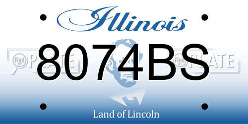 8074BS Illinois License Plate