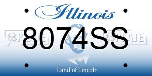 8074SS Illinois License Plate