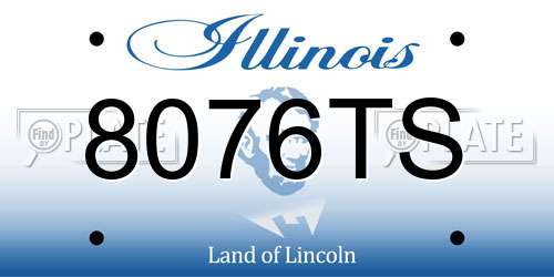 8076TS Illinois License Plate