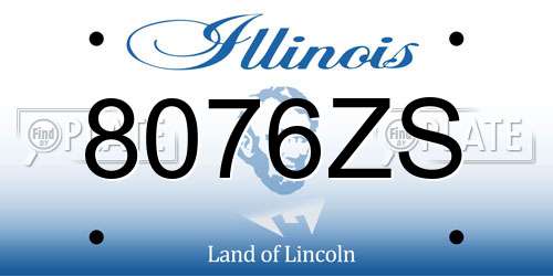 8076ZS Illinois License Plate