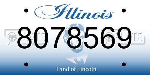 8078569 Illinois License Plate