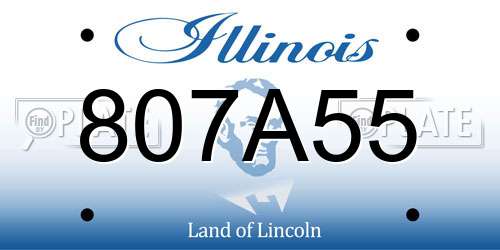 807A55 Illinois License Plate