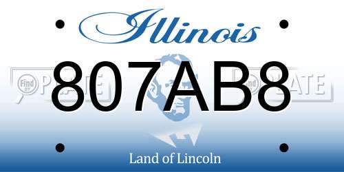 807AB8 Illinois License Plate