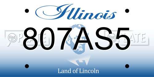 807AS5 Illinois License Plate