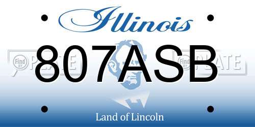807ASB Illinois License Plate