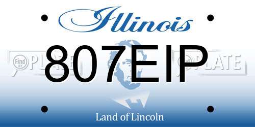 807EIP Illinois License Plate