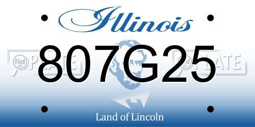 807G25 Illinois License Plate