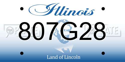 807G28 Illinois License Plate