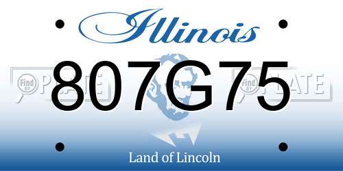 807G75 Illinois License Plate
