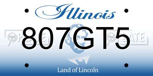 807GT5 Illinois License Plate