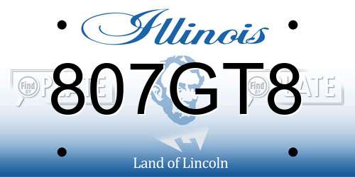 807GT8 Illinois License Plate