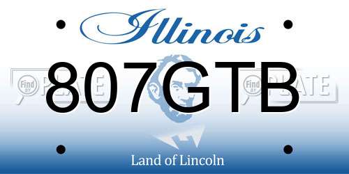 807GTB Illinois License Plate